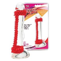 Üveg dildó különleges csiklóizgatóval, exkluzív megjelenésű